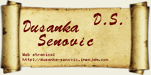 Dušanka Senović vizit kartica